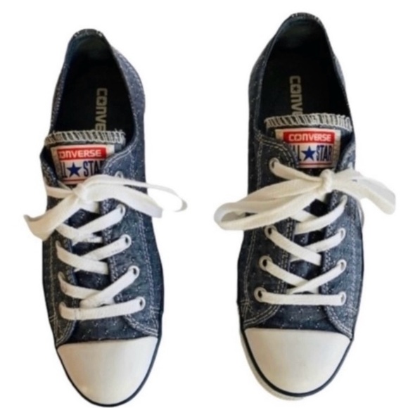 Converse Shoes - Converse Blue Sneakers with White Accents Sz 8